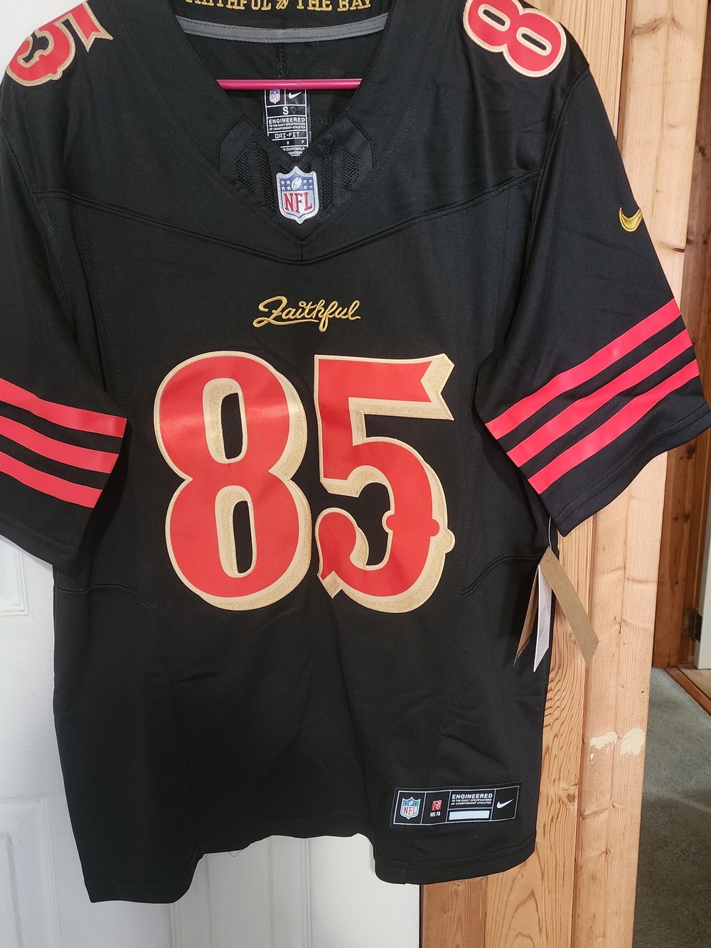 49er FANS Nike NFL '85'  GEORGE KITTLE Black Football Jersey